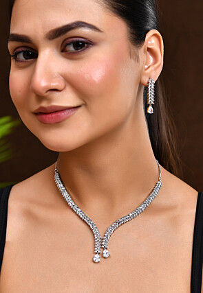American Diamond Studded Necklace Set