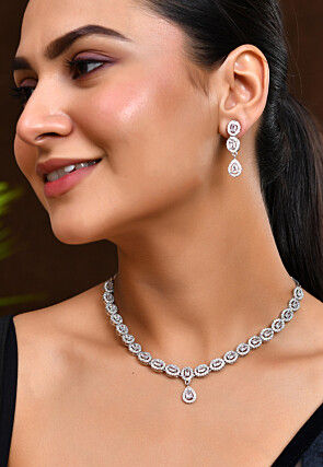 American Diamond Studded Necklace Set