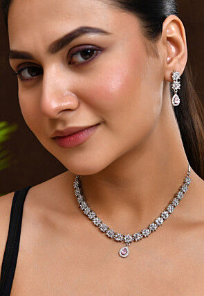 American Diamond Studded Necklace Set