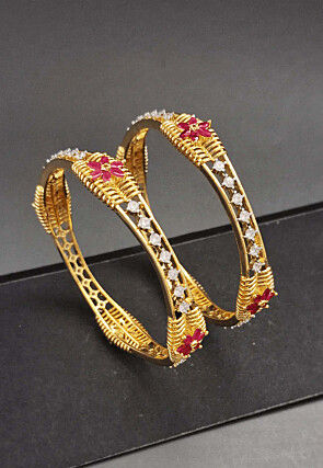 American Diamond Studded Pair of Bangles