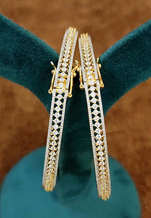 American Diamond Studded Pair of Openable Bangles