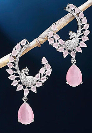 American Diamond Studded Peacock Style Earrings