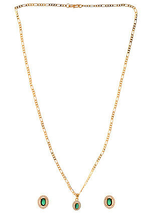 American Diamond Studded Pendant Set