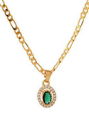 American Diamond Studded Pendant Set