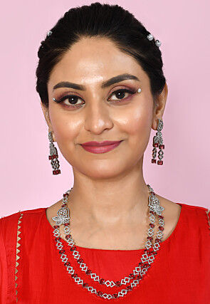 American Diamonds Studded Layered Necklace Set