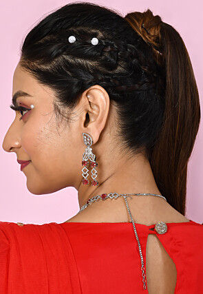 American Diamonds Studded Layered Necklace Set