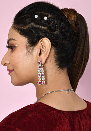 American Diamonds Studded Layered Necklace Set