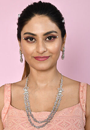 American Diamonds Studded Layered Necklace Set
