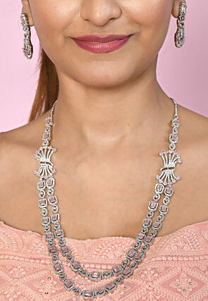 American Diamonds Studded Layered Necklace Set