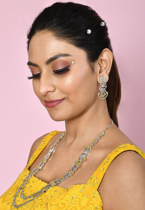 American Diamonds Studded Layered Necklace Set