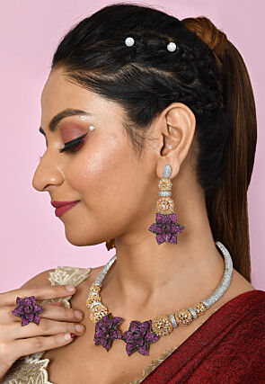 American Diamonds Studded Necklace Set