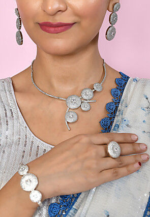 American Diamonds Studded Necklace Set