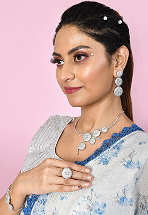 American Diamonds Studded Necklace Set