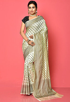 Banarasi Saree in Cream