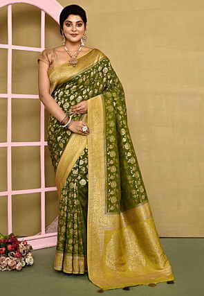 Banarasi Saree in Green