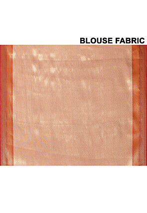 Banarasi Cotton Silk Saree in Light Beige and Golden