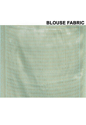 Banarasi Cotton Silk Saree in Light Blue
