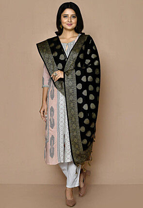 Banarasi Dupatta in Black