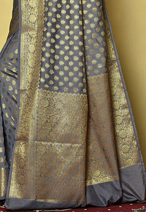 Banarasi Georgette Silk Saree in Grey
