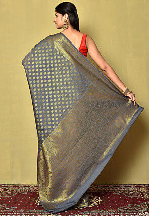 Banarasi Georgette Silk Saree in Grey