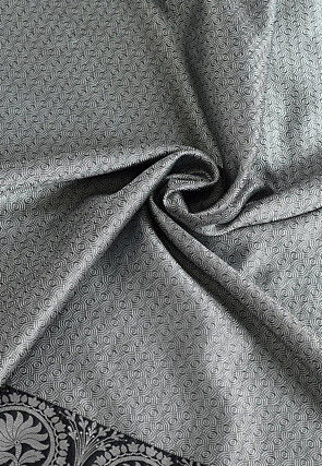 Banarasi Organza Tanchoi Saree in Dark Grey