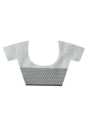 Banarasi Organza Tanchoi Saree in Dark Grey