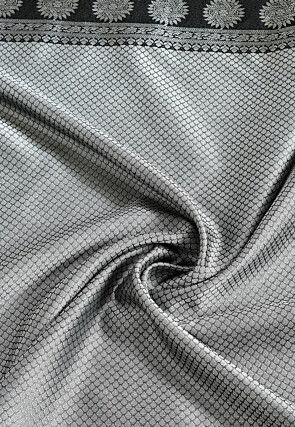 Banarasi Organza Tanchoi Saree in Dark Grey