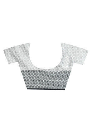 Banarasi Organza Tanchoi Saree in Dark Grey