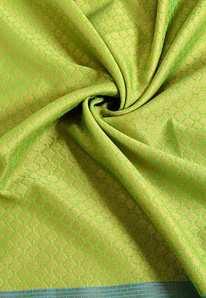 Banarasi Organza Tanchoi Saree in Light Green