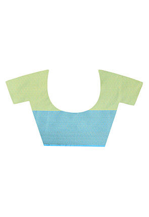 Banarasi Organza Tanchoi Saree in Light Green