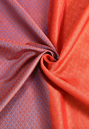 Banarasi Organza Tanchoi Saree in Orange