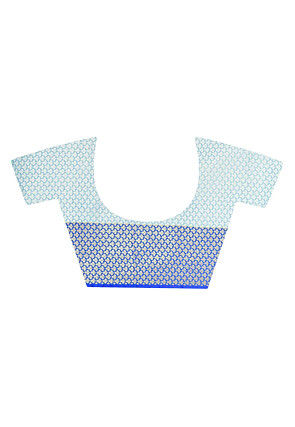 Banarasi Organza Tanchoi Saree in Sea Green