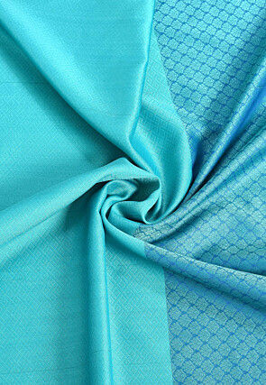 Banarasi Organza Tanchoi Saree in Turquoise