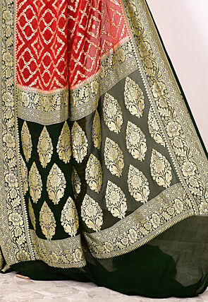 Banarasi Pure Chiffon Saree in Red