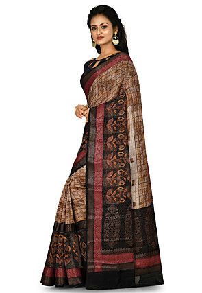 Banarasi Pure Cotton Handloom Saree in Beige