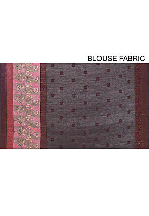 Banarasi Pure Cotton Handloom Saree in Fawn