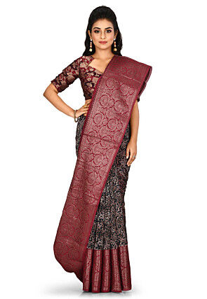 Banarasi Pure Cotton Handloom Saree in Teal Blue