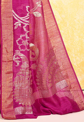 Banarasi Pure Matka Silk Saree in Magenta