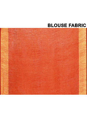 Banarasi Pure Matka Silk Saree in Mustard and Red