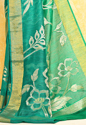 Banarasi Pure Matka Silk Saree in Teal Green