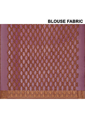 Banarasi Pure Crepe Silk Saree in Purple Ombre