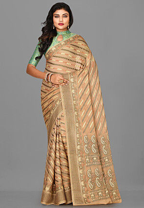Banarasi Pure Georgette Saree in Beige