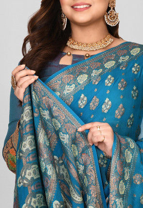 Banarasi Pure Georgette Saree in Blue