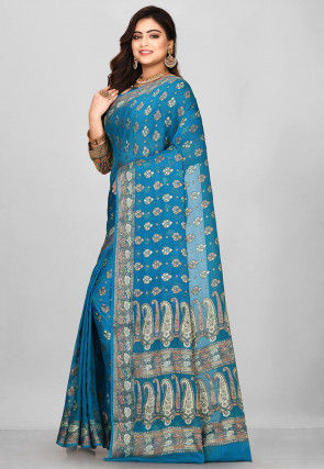 Banarasi Pure Georgette Saree in Blue