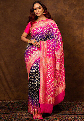 Banarasi Pure Georgette Saree in Multicolor