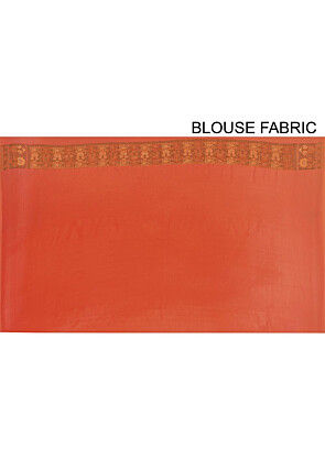 Banarasi Pure Georgette Saree in Orange