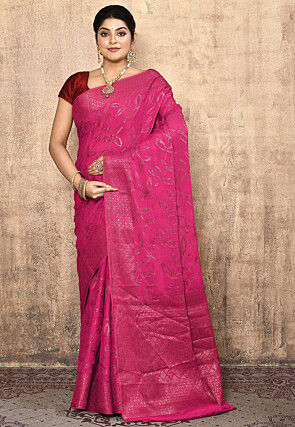 Banarasi Pure Georgette Saree in Pink