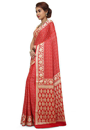 Banarasi Pure Georgette Saree in Red