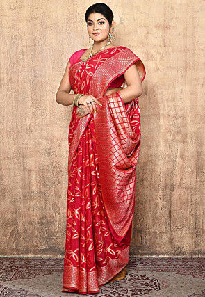 Banarasi Pure Georgette Saree in Red