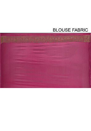 Banarasi Pure Georgette Silk Saree in Fuchsia